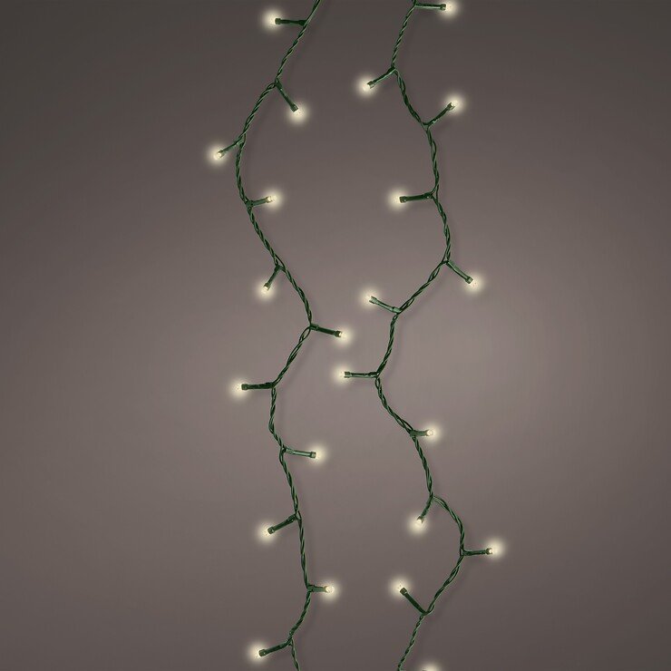 Kaemingk Lumineo Guirlande lumineuse Basic Twinkle 96 LED blanc chaud 7,1 m à piles vert - Thumbnail 4