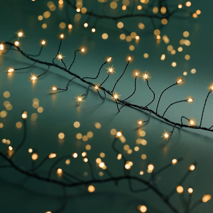 Kaemingk Lumineo luces de hadas Compact Twinkle 480 Micro LED clásico cálido 6 m negro - Thumbnail 1