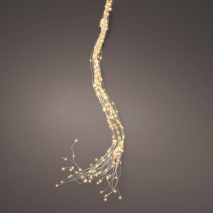 Kaemingk Lumineo faisceau lumineux 640 Micro LED classique chaud 32 x 1,9 m argenté - Thumbnail 3