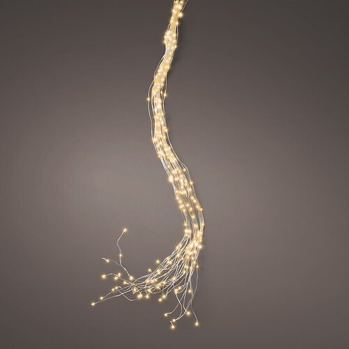 Kaemingk Lumineo Lichtbündel 640 Micro LED klassisch warm 32 x 1,9 m silber