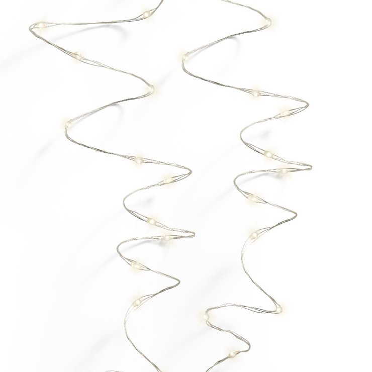 Kaemingk filo di luce a catena 120 Micro LED bianco caldo 6m all'esterno - Thumbnail 5