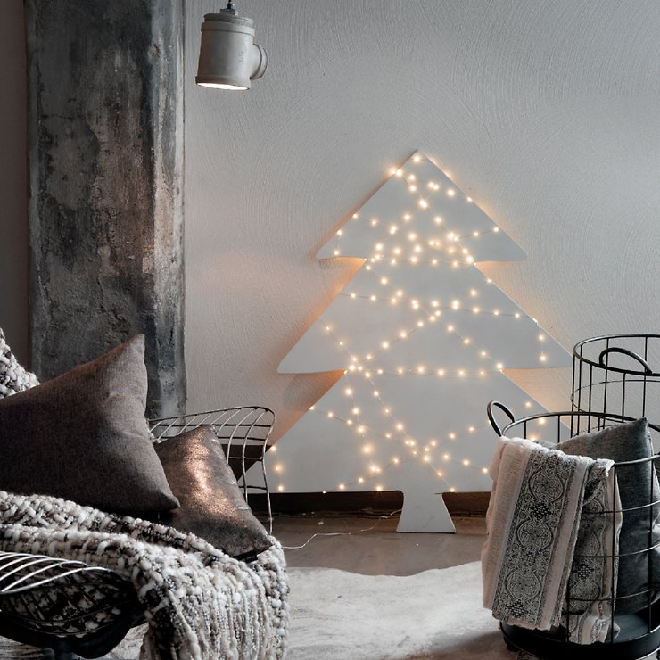 Kaemingk filo di luce a catena 120 Micro LED bianco caldo 6m all'esterno - Thumbnail 3