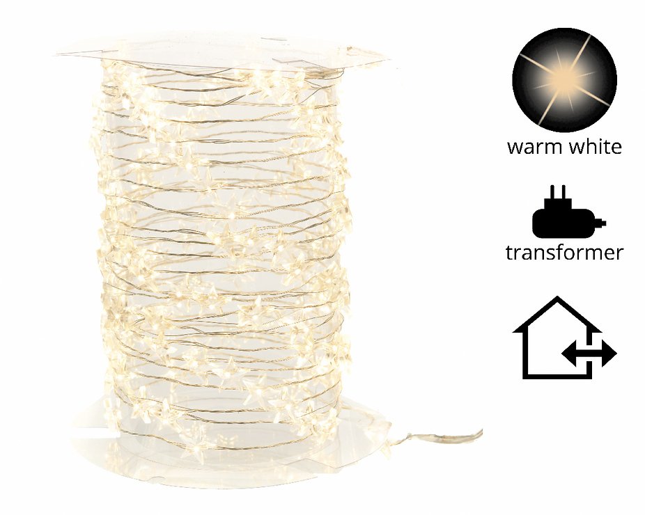 Kaemingk Lichterkette Sterne 180 Micro LED warmweiß 9m außen - Pic 1