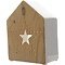 Lanterna Kaemingk lanterna dolomitica casa in ceramica di ceramica 25cm legno aspetto bianco