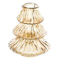 Kaemingk lantern glass fir brown 16x18cm - Thumbnail 1