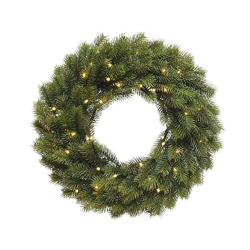 Kaemingk Weihnachtskranz Outdoor 49 LED warmweiß Batterie 40 cm grün