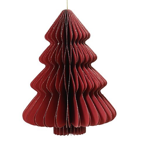 Kaemingk Tannenbaum Wabenpapier 40 cm rot