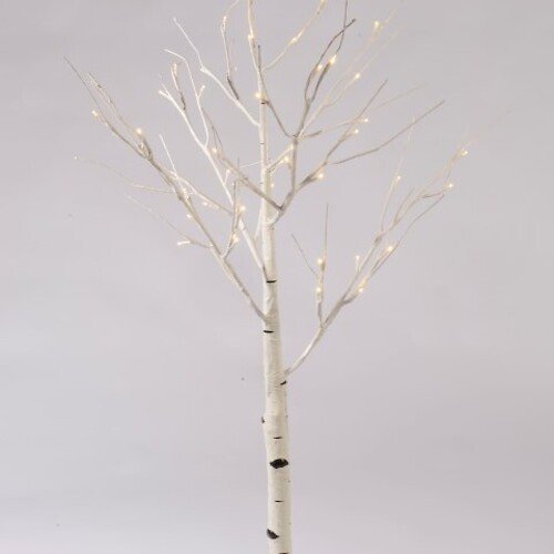 Kaemingk LED Baum Birke weiß 2,4m außen 160 LED