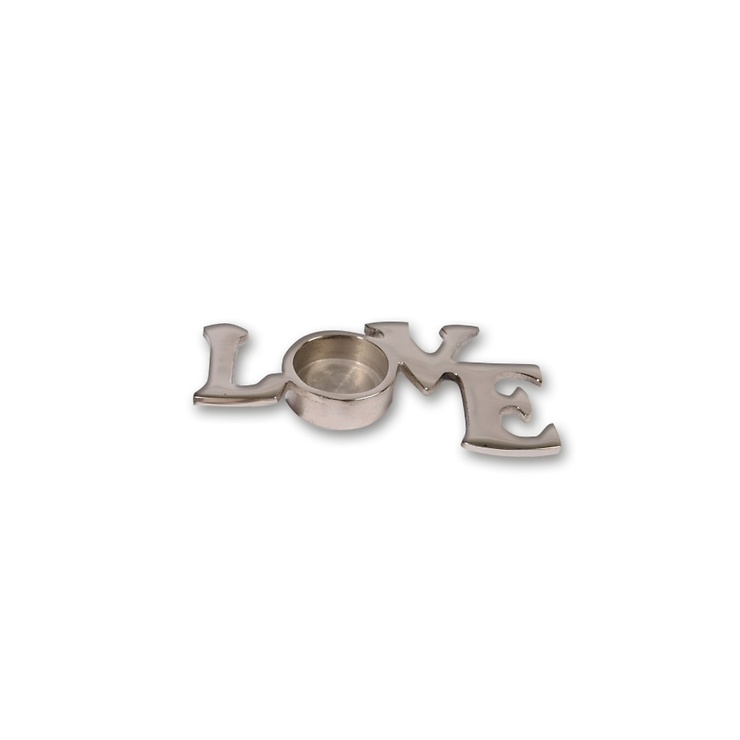 Portacandela Kaemingk LOVE 15 x 8 cm argento - Bild 1 Portacandela Kaemingk LOVE 15 x 8 cm argento - Bild 1