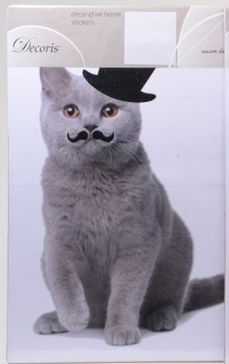 Kaemingk Wandaufkleber Katze Moustache 49 x 69cm - Pic 1