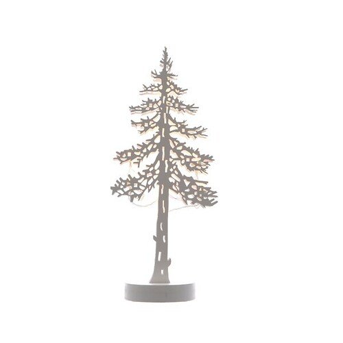 Kaemingk Leuchtbaum Silhouette 35 cm Holz weiß