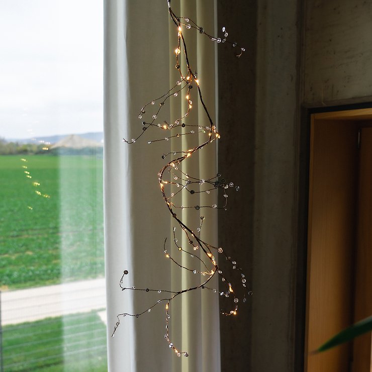 Gałąź świetlna Kaemingk 30 Micro LED zasilana bateryjnie 1,2 m do wnętrz - Thumbnail 2