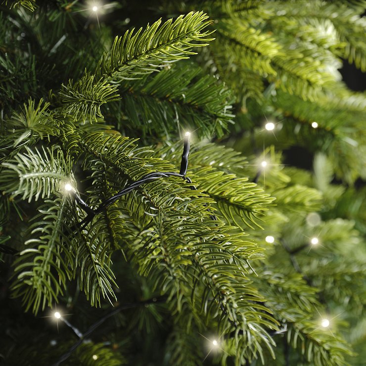 Cadena de luz Kaemingk con regulador de intensidad 480 LED blanco cálido 36m negro para exteriores - Thumbnail 1