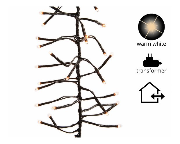 Kaemingk light chain cluster with black 3 LED dimmer kaufen warm m white 448 outdoor