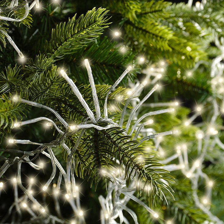 Kaemingk Lumineo Cluster Lichterkette 448 LED warmweiß außen 4,2 m transparent - Thumbnail 2