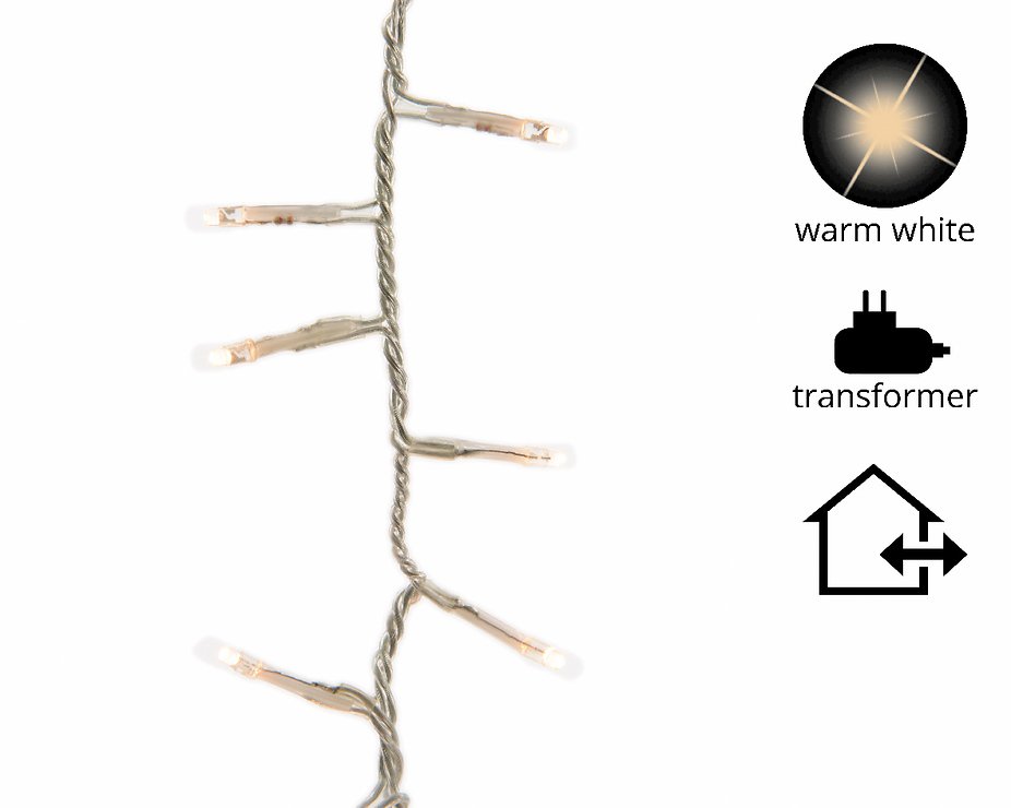 Chaîne lumineuse Kaemingk Compact 1500 LED blanc chaud extérieur 34 m transparent - Thumbnail 1