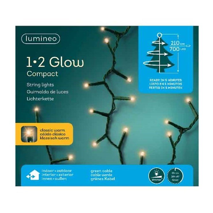 Lampki Kaemingk Lumineo Compact 1-2-glow 700 LED klasyczna ciepła zieleń - Thumbnail 5