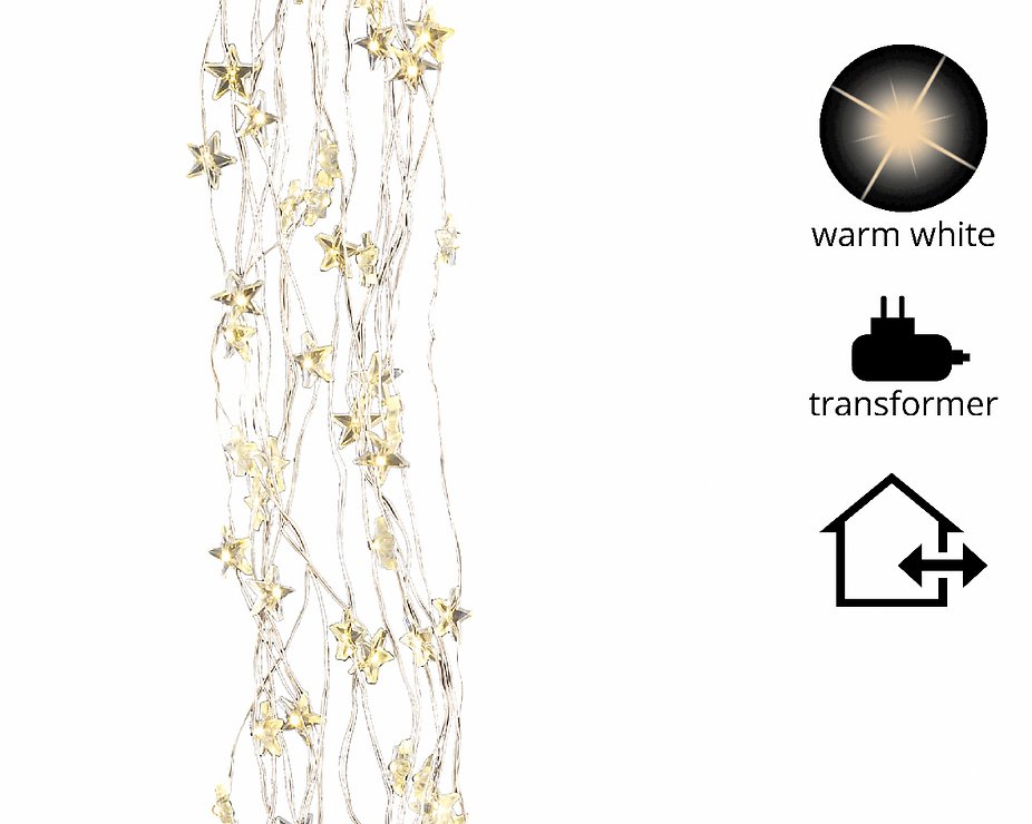Kaemingk light bundle star 84 Micro LED warm white 60cm outside - Pic 1