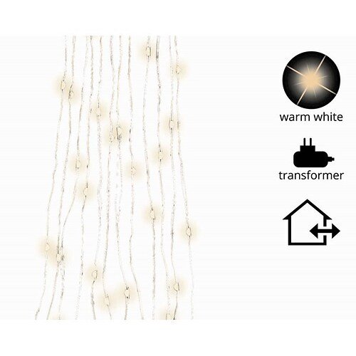Kaemingk Lichtbündel 160 Micro LED warm weiß 8 x 1 m außen silber