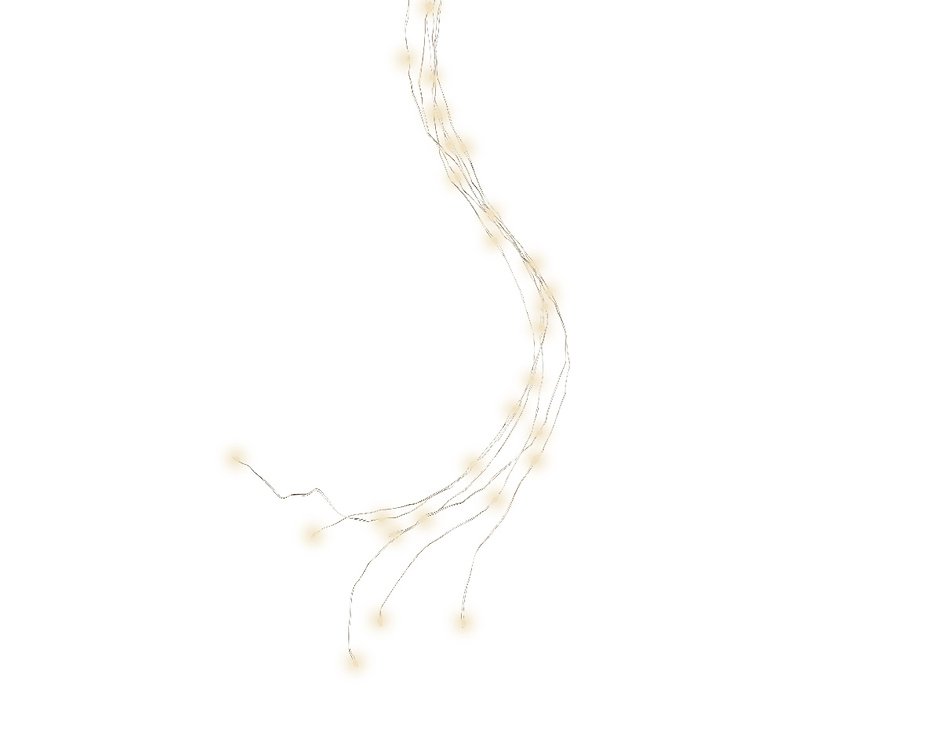 Kaemingk Lumineo haz de luz 320 Micro LED blanco cálido 16 x 1 m plata - Thumbnail 4