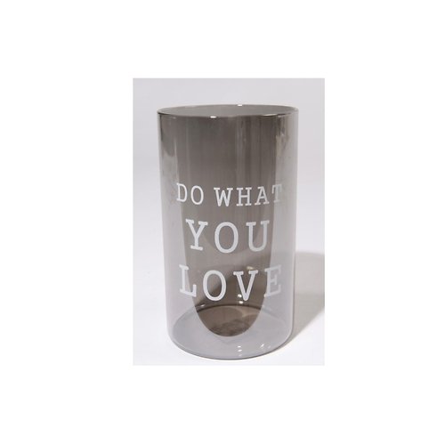 Kaemingk Lantern Glass Do What You Love grey