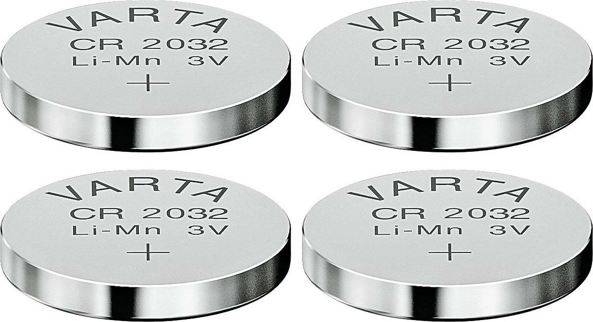 Varta Button Battery Lithium CR 2032 3 Volt Set of 4 - Pic 1
