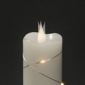 Vela de cera real Konstsmide LED 7,5x13,5 cm con cadena de luz de decoración blanca - Thumbnail 3