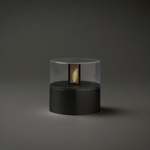 Konstsmide LED Dekoleuchte Flamme 10cm batteriebetrieben schwarz außen
