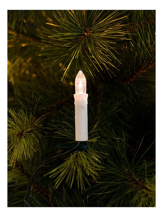 Konstsmide Lichterkette Baumkerzen weiß 25 LED warmweiß 9,6m innen - Thumbnail 2