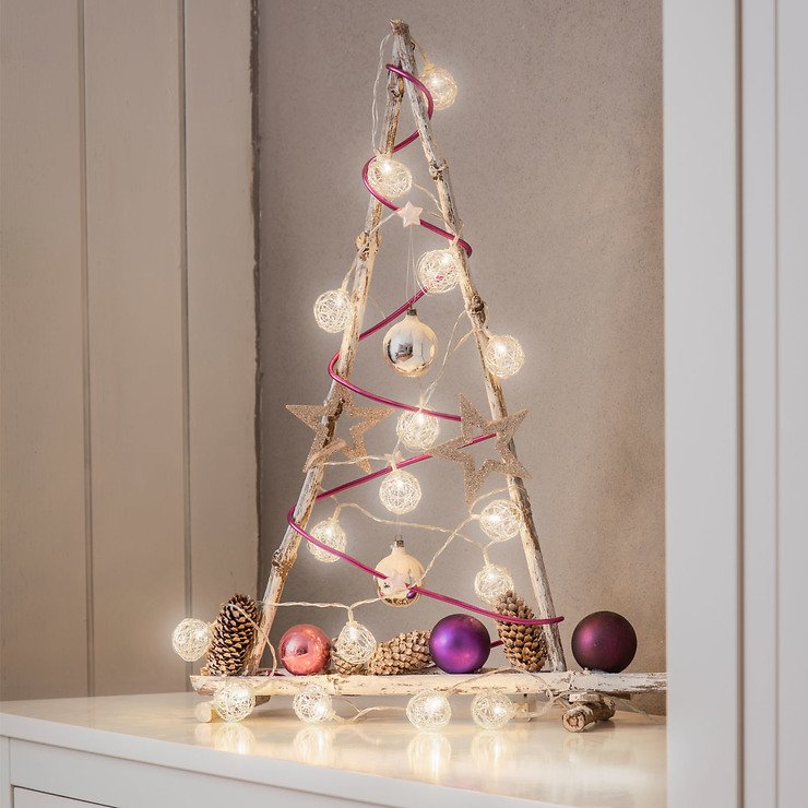 Konstsmide LED Lichterkette Drahtkugeln 2,25m 16 LED warmweiß batteriebetrieben transparent innen - Thumbnail 3