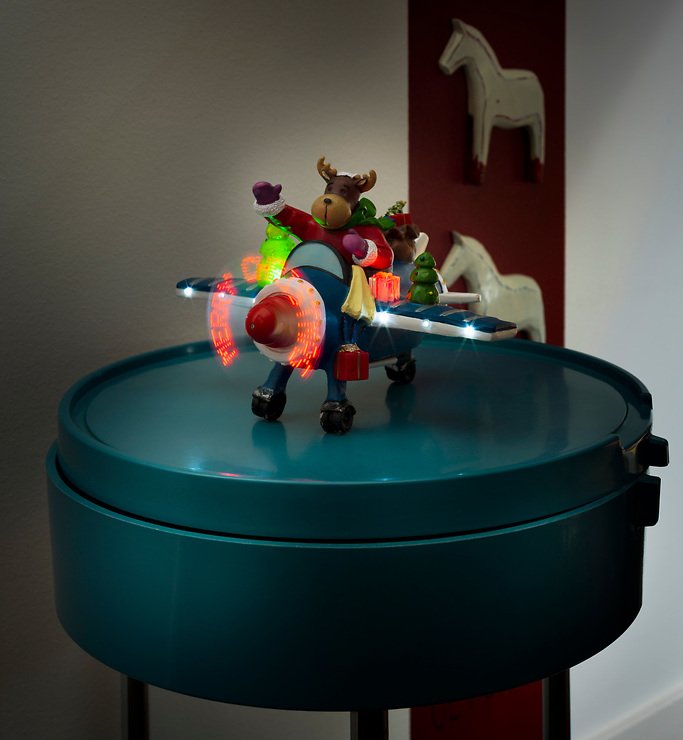 Konstsmide Szenerie Leuchtdekoration Rentier Animation 6 LED batteriebetrieben innen - Thumbnail 2