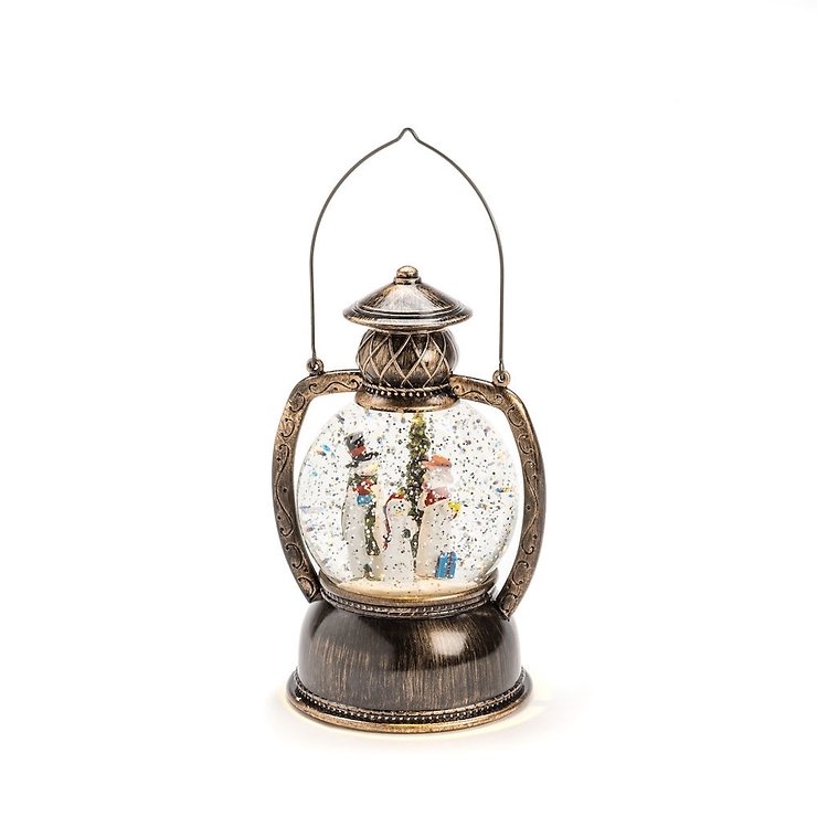 Konstsmide LED Schneelaterne Schneemannfamilien wassergefüllt 1 LED batteriebetrieben - Thumbnail 1