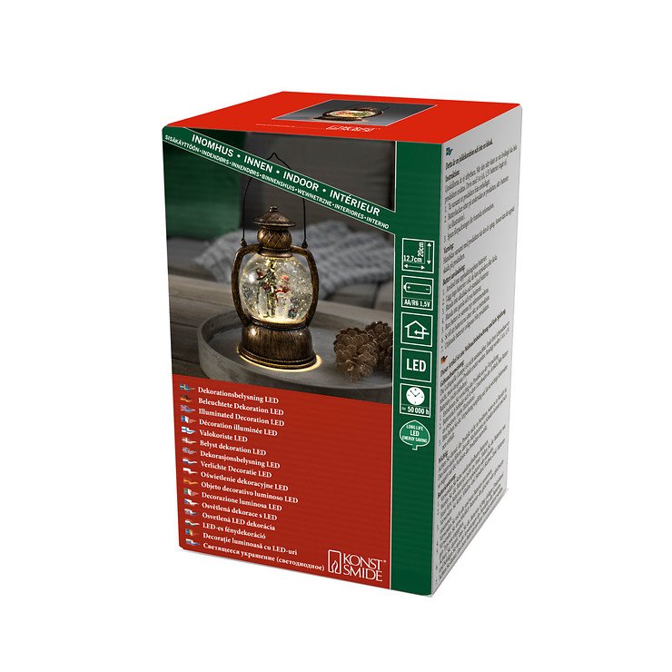 Konstsmide LED Schneelaterne Schneemannfamilien wassergefüllt 1 LED batteriebetrieben - Thumbnail 3