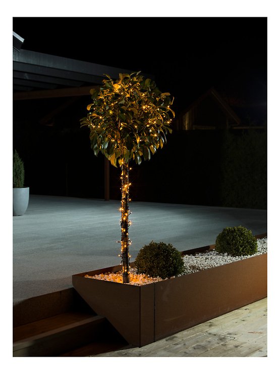 Konstsmide chaîne lumineuse effet lueur 120 LED ambre 9,5m extérieur noir - Thumbnail 2