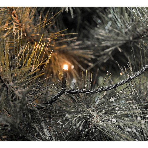Konstsmide Lichterkette Glimmereffekt 240 LED bernstein 19m außen schwarz