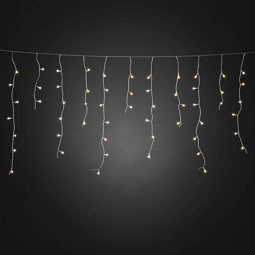 Konstsmide LED Lichtervorhang Eisregen 200 LED warmweiß 5,07m transparent außen