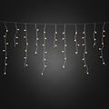 Konstsmide LED light curtain sleet 200 LED blanco cálido exterior 5,07m transparente - Thumbnail 1