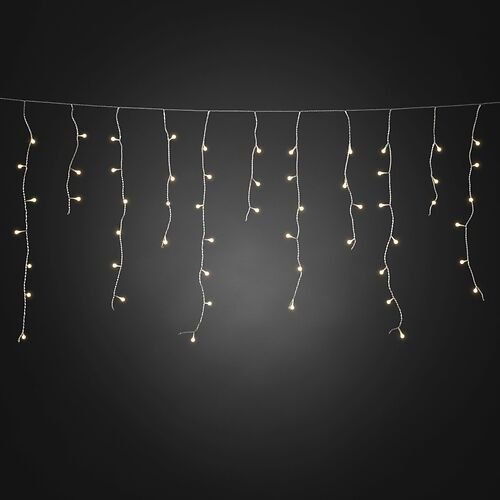 Konstsmide LED Lichtervorhang Eisregen 400 LED warmweiß außen 10,27m transparent