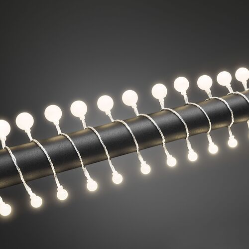Konstsmide LED Lichterkette Globe 80 LED warmweiß 6,32m transparent außen