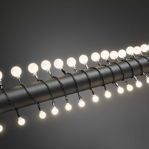 Konstsmide LED Lichterkette Globe 80 LED warmweiß außen 6,32m schwarz