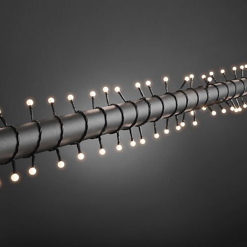 Konstsmide LED Lichterkette Globe 80 LED warmweiß außen 6,32m schwarz