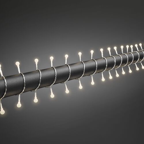 Konstsmide LED Lichterkette Globe 160 LED warmweiß außen 12,72m transparent