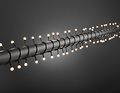 Konstsmide LED Lichterkette Globe 160 LED warmweiß außen 12,72m schwarz - Thumbnail 1