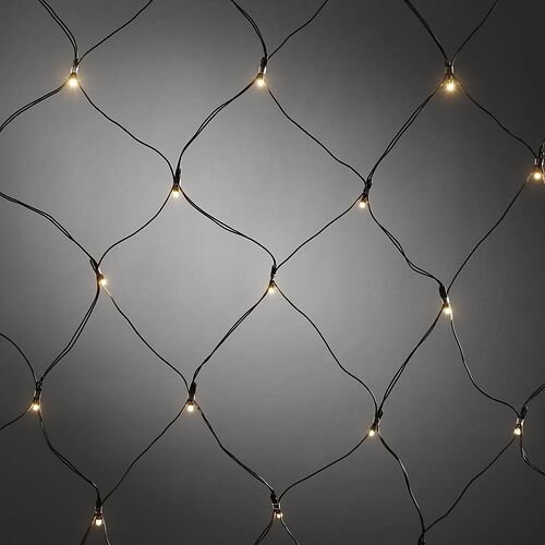 Konstsmide LED Lichternetz 80 x 80cm 40 LED batteriebetrieben außen schwarz