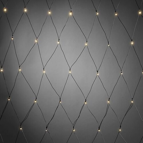 Konstsmide LED Lichternetz 80 x 160cm 80 LED batteriebetrieben außen schwarz