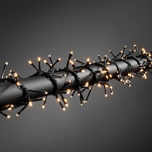 Konstsmide LED Clustser Lichterkette 240 LED  batteriebetrieben außen 3m schwarz
