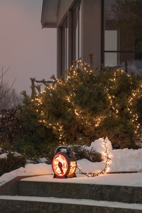 Konstsmide LED Cluster Lichterkette 400 Micro LED mit Kabelaufroller warmweiß 8,8m außen - Thumbnail 3