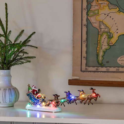 Konstsmide LED Szenerie Weihnachtsmann 10 LED batteriebetrieben bunt