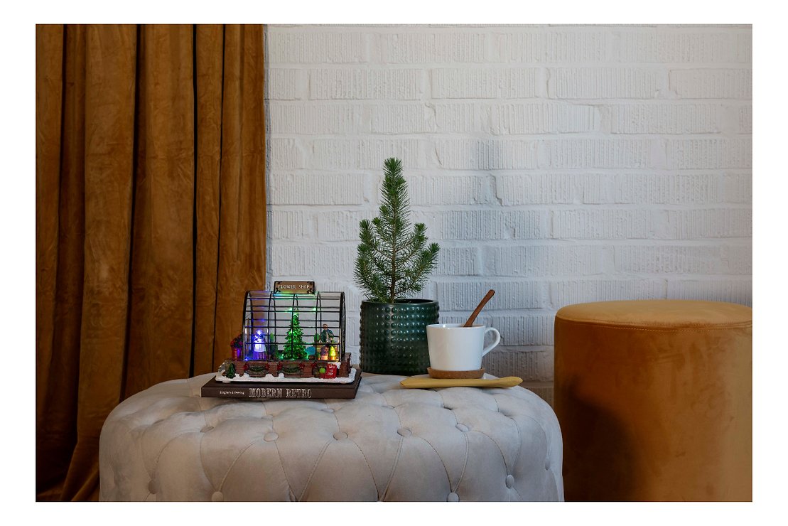 Konstsmide Szenerie Leuchtdekoration Blumenladen 5 LED bunt batteriebetrieben - Thumbnail 2