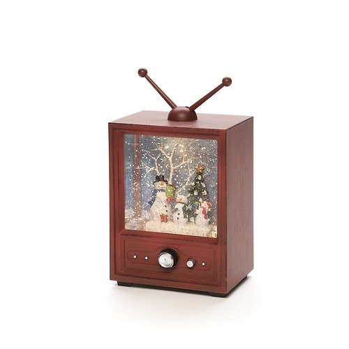 Konstsmide LED TV with 3 snowmen
